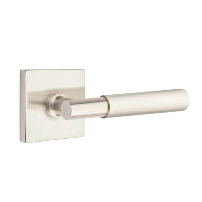Emtek - Passage, Square Rosette, Myles Lever, RH, US15 - Satin Nickel