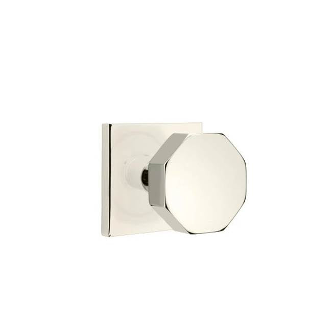 Emtek - Dummy, Square Rosette, Octagon Knob, US14 - Polished Nickel