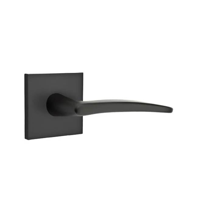 Emtek - Dummy, Square Rosette, Poseidon Lever, US19 - Flat Black