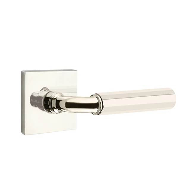 Emtek - Dummy, Square Rosette US14, R-Bar Stem US14, Faceted Handle US14 - Polished Nickel