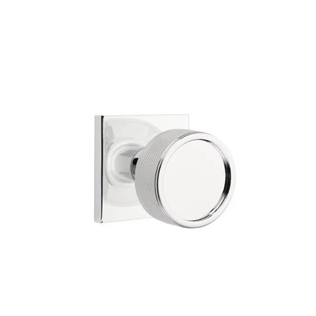 Emtek - Dummy, Square Rosette US26, Conical Stem US26, Knurled Knob US26 - Polished Chrome