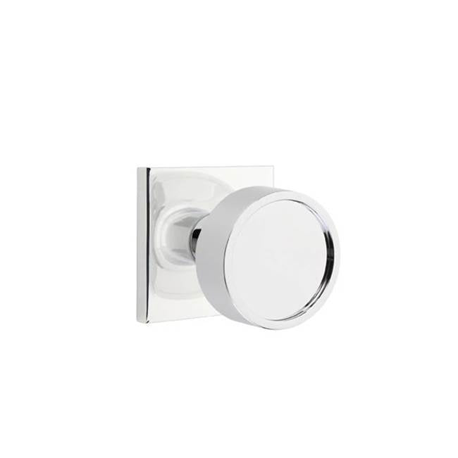 Emtek - Privacy, Square Rosette, Verve Knob, US26 - Polished Chrome
