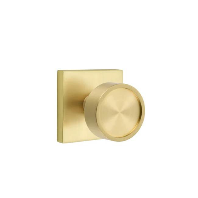 Emtek - Dummy, Square Rosette, Verve Knob, US4 - Satin Brass