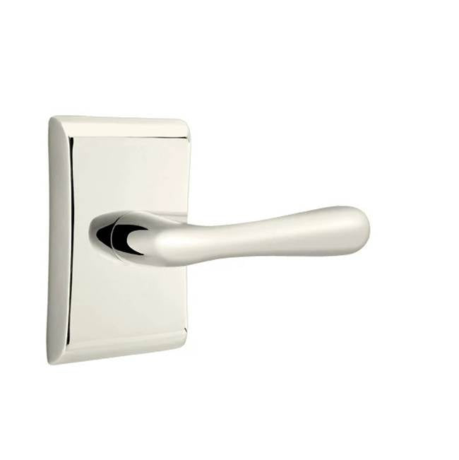 Emtek - Passage, Neos Rosette, Basel Lever, RH, US14 - Polished Nickel