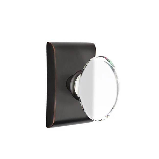 Emtek - Dummy, Neos Rosette, Hampton Crystal Knob, US10B - Oil Rubbed Bronze