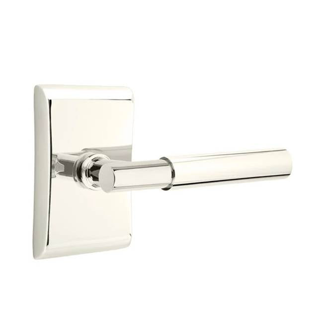 Emtek - Concealed, Passage, Neos Rosette, Myles Lever, US14 - Polished Nickel