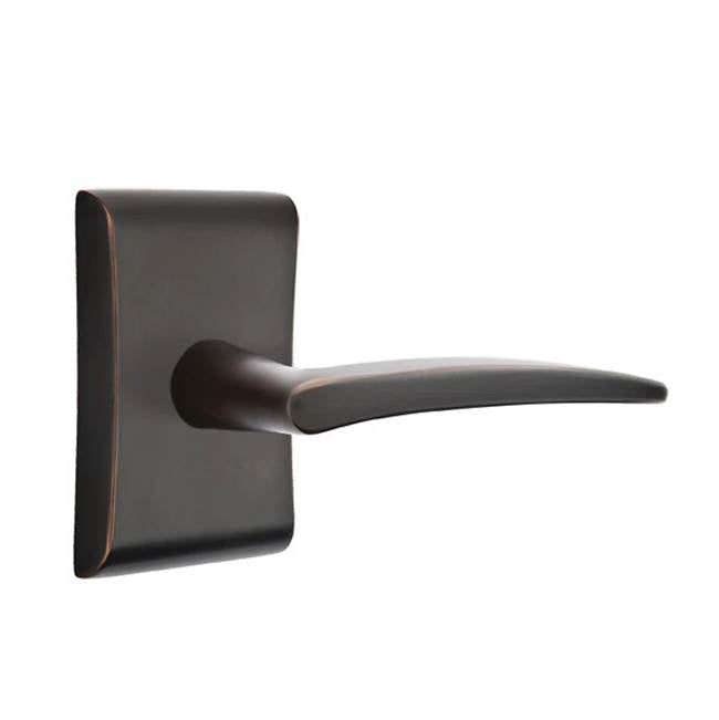 Emtek - Privacy, Neos Rosette, Poseidon Lever, RH, US10B - Oil Rubbed Bronze