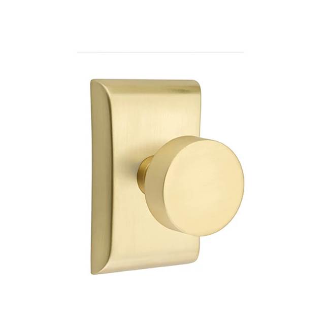 Emtek - Dummy, Neos Rosette, Round Knob, US4 - Satin Brass