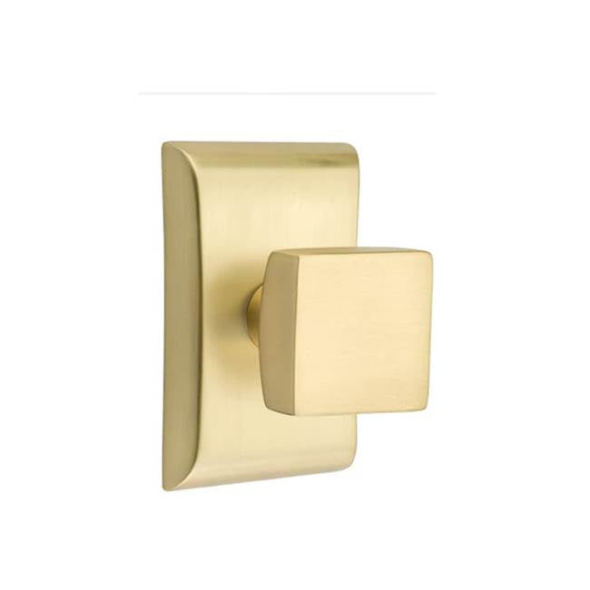 Emtek - Dummy, Neos Rosette, Square Knob, US4 - Satin Brass