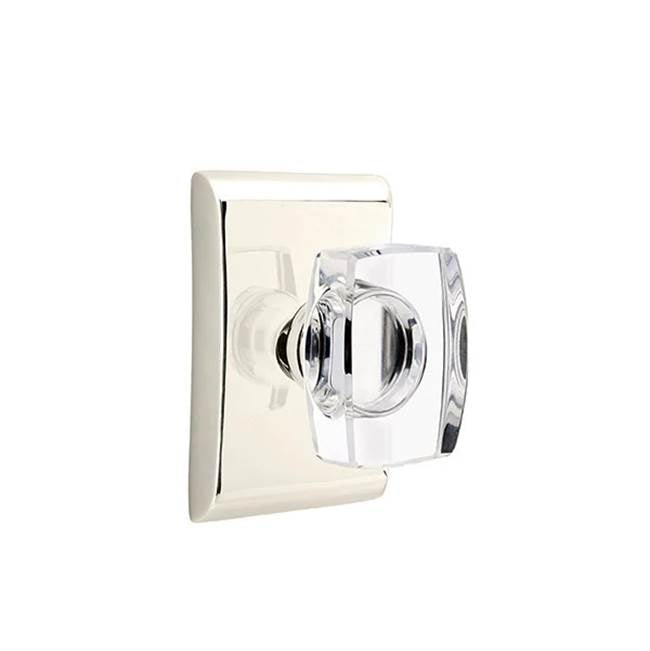 Emtek - Passage, Neos Rosette, Windsor Crystal Knob, US14 - Polished Nickel