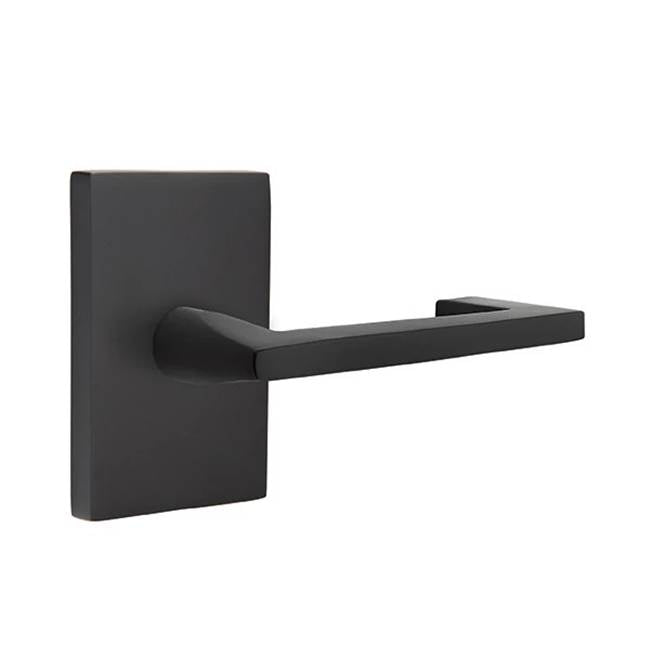 Emtek - Dummy, Modern Rectangular Rosette, Argos Lever, US19 - Flat Black