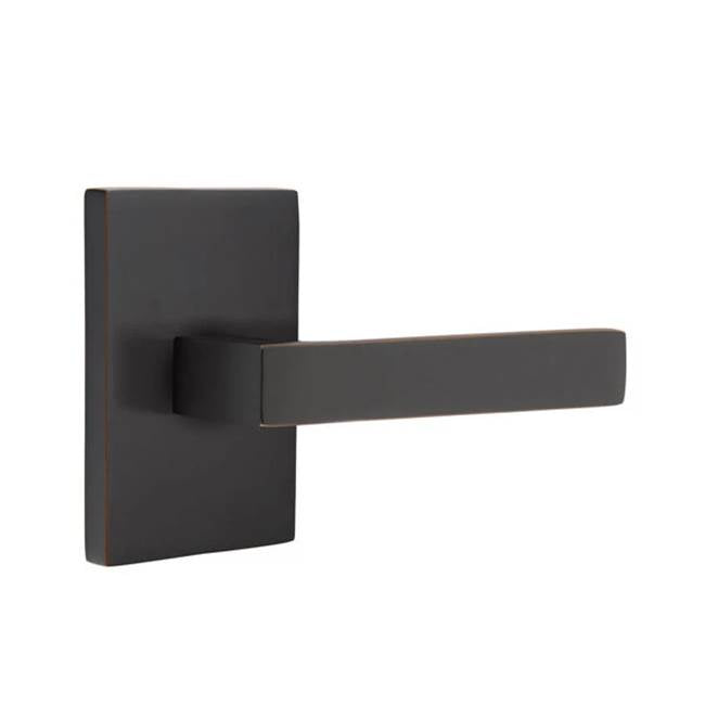 Emtek - Passage, Modern Rectangular Rosette, Dumont Lever, RH, US10B - Oil Rubbed Bronze