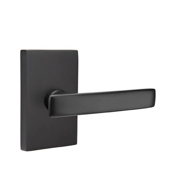 Emtek - Dummy, Modern Rectangular Rosette, Geneva Lever, US19 - Flat Black