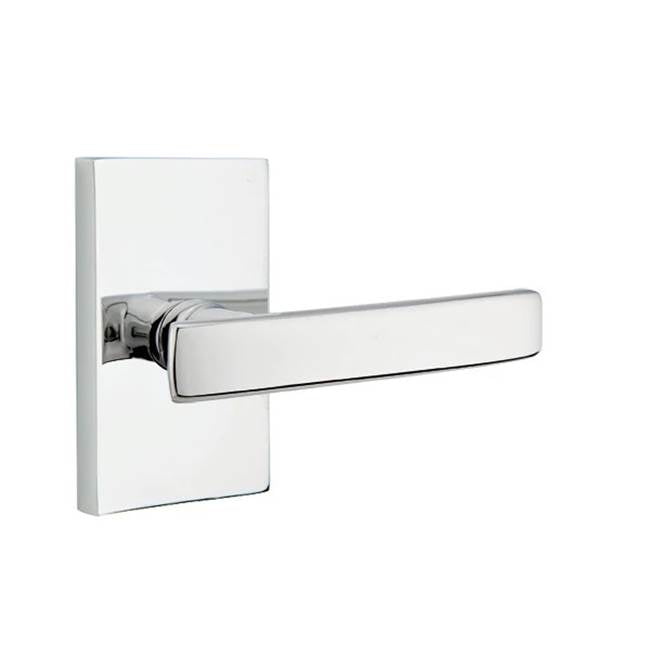 Emtek - Concealed, Passage, Modern Rectangular Rosette, Geneva Lever, US26 - Polished Chrome