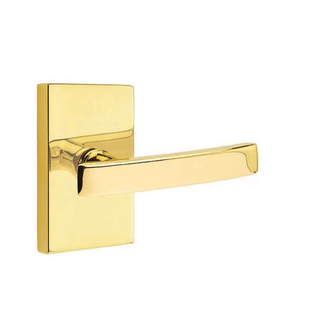 Emtek - Dummy, Modern Rectangular Rosette, Geneva Lever, US3NL - Unlacquered Brass