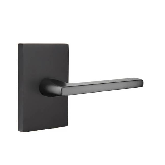 Emtek - Dummy, Modern Rectangular Rosette, Helios Lever, US19 - Flat Black