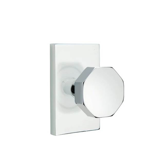 Emtek - Dummy, Modern Rectangular Rosette, Octagon Knob, US26 - Polished Chrome