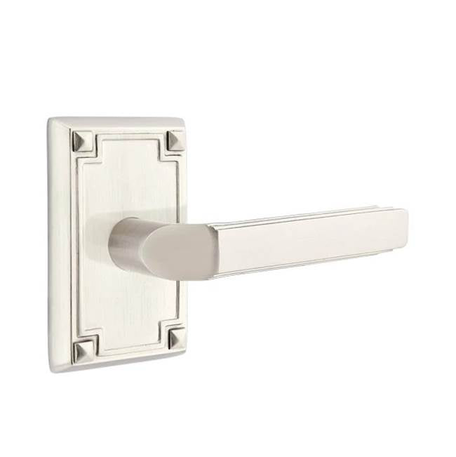 Emtek - Dummy, Arts and Crafts Rectangular Rosette, Milano Lever, US15 - Satin Nickel