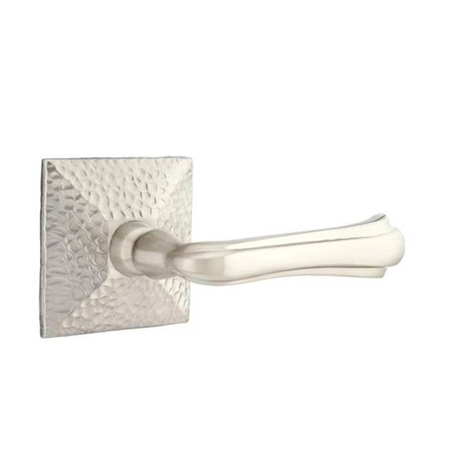 Emtek - Passage, Hammered Rosette, Wembley Lever, LH, US15 - Satin Nickel
