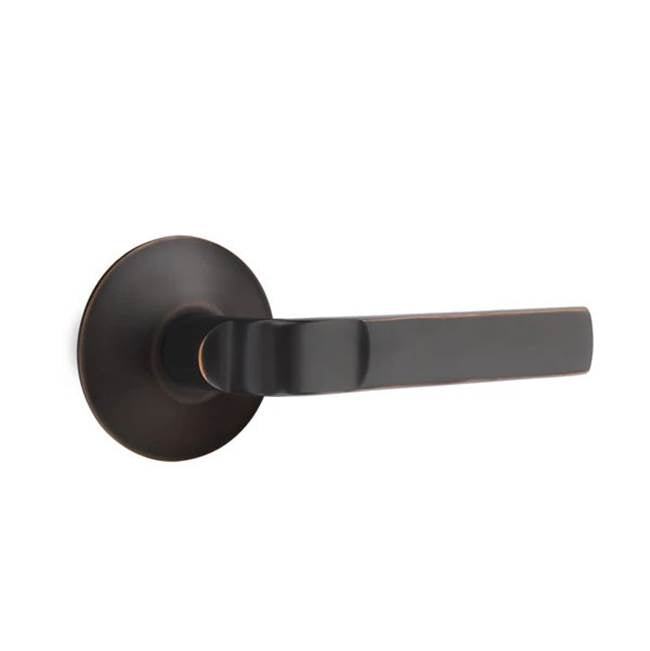 Emtek - Concealed, Privacy, Modern Rosette, Aston Lever, US10B - Oil Rubbed Bronze