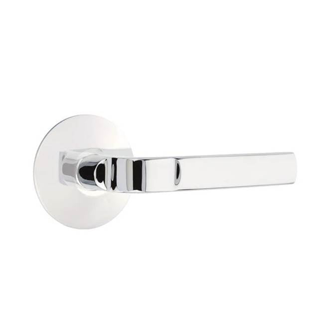 Emtek - Concealed, Privacy, Modern Rosette, Aston Lever, US26 - Polished Chrome