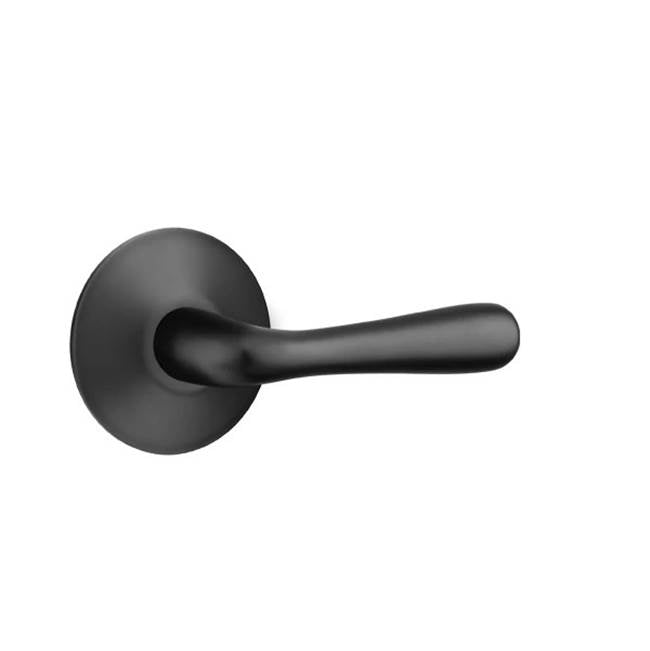 Emtek - Privacy, Modern Rosette, Basel Lever, LH, US19 - Flat Black
