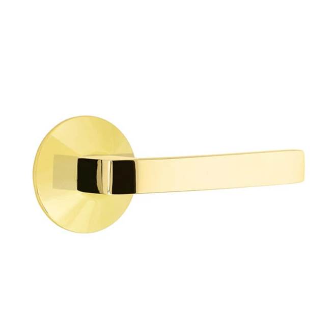 Emtek - Dummy, Modern Rosette, Breslin Lever, US3NL - Unlacquered Brass