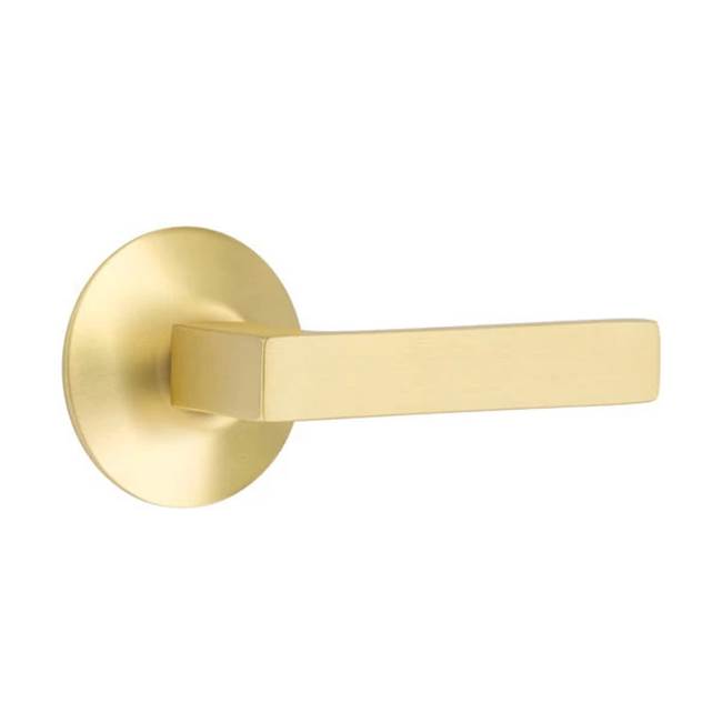 Emtek - Concealed, Passage, Modern Rosette, Dumont Lever, US4 - Satin Brass