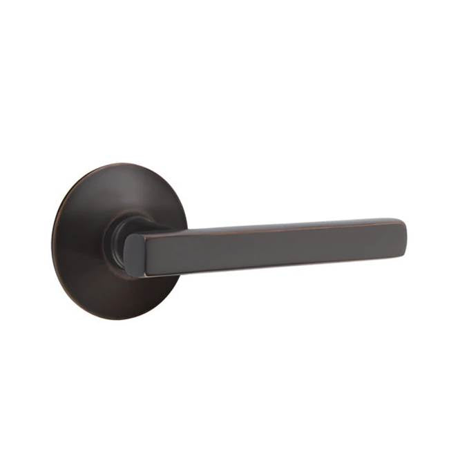Emtek - Privacy, Modern Rosette, Freestone Lever, LH, US10B - Oil Rubbed Bronze