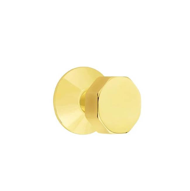 Emtek - Dummy, Modern Rosette, Octagon Knob, US3NL - Unlacquered Brass
