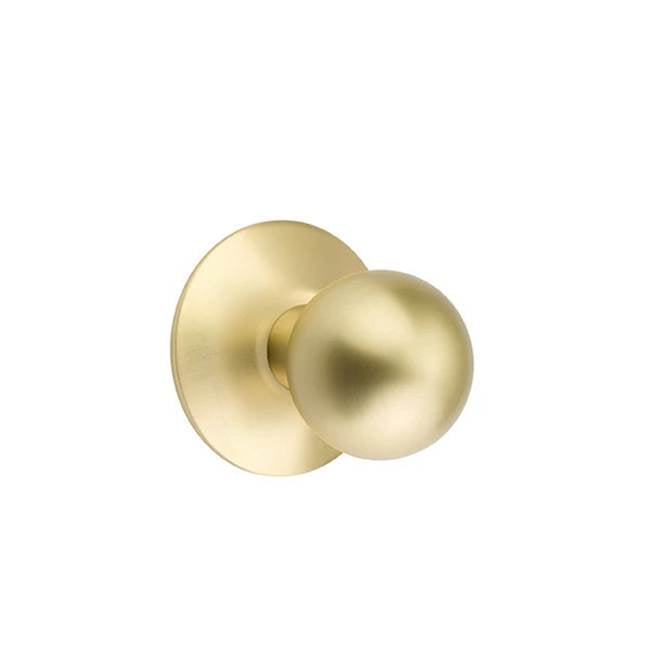 Emtek - Privacy, Modern Rosette, Orb Knob, US4 - Satin Brass