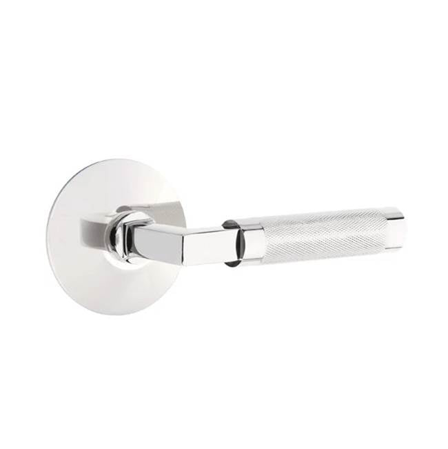 Emtek - Privacy, Modern Rosette US26, L-Square Stem US26, Knurled Handle US26 LH - Polished Chrome