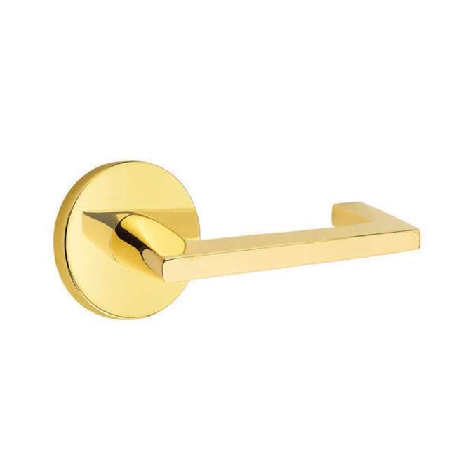 Emtek - Dummy, Disk Rosette, Argos Lever, US3NL - Unlacquered Brass