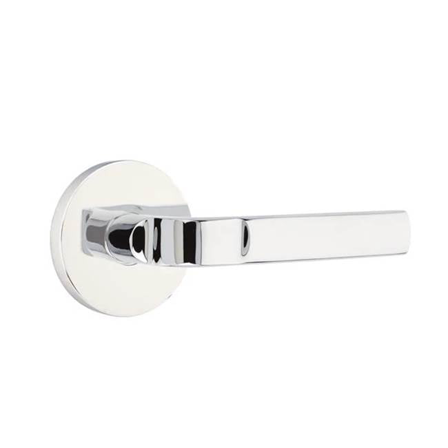 Emtek - Privacy, Disk Rosette, Aston Lever, LH, US26 - Polished Chrome
