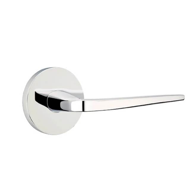 Emtek - Passage, Disk Rosette, Athena Lever, RH, US26 - Polished Chrome