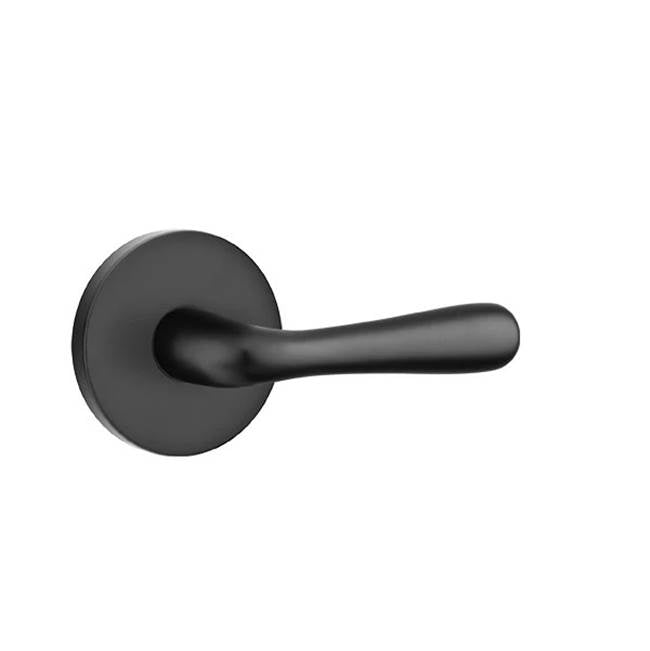 Emtek - Privacy, Disk Rosette, Basel Lever, LH, US19 - Flat Black