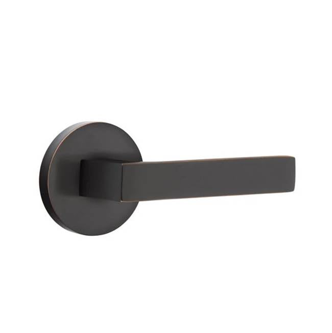 Emtek - Concealed, Passage, Disk Rosette, Dumont Lever, US10B - Oil Rubbed Bronze