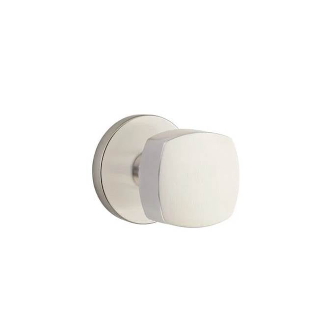 Emtek - Dummy, Disk Rosette, Freestone Square Knob, US15 - Satin Nickel