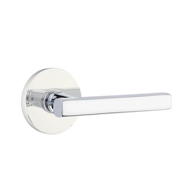 Emtek - Passage, Disk Rosette, Freestone Lever, RH, US26 - Polished Chrome