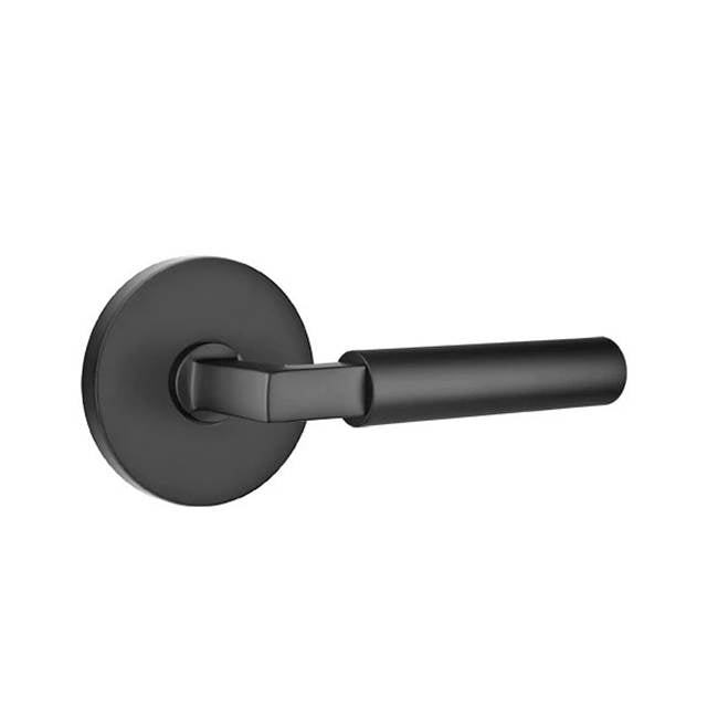 Emtek - Passage, Disk Rosette, Hercules Lever, LH, US19 - Flat Black