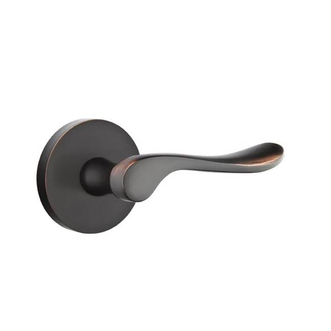 Emtek - Privacy, Disk Rosette, Luzern Lever, LH, US10B - Oil Rubbed Bronze