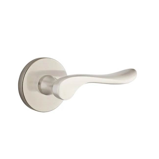 Emtek - Passage, Disk Rosette, Luzern Lever, RH, US15 - Satin Nickel