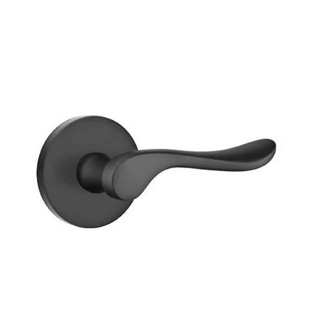Emtek - Passage, Disk Rosette, Luzern Lever, LH, US19 - Flat Black