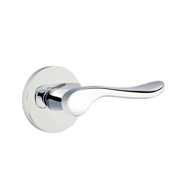 Emtek - Passage, Disk Rosette, Luzern Lever, RH, US26 - Polished Chrome