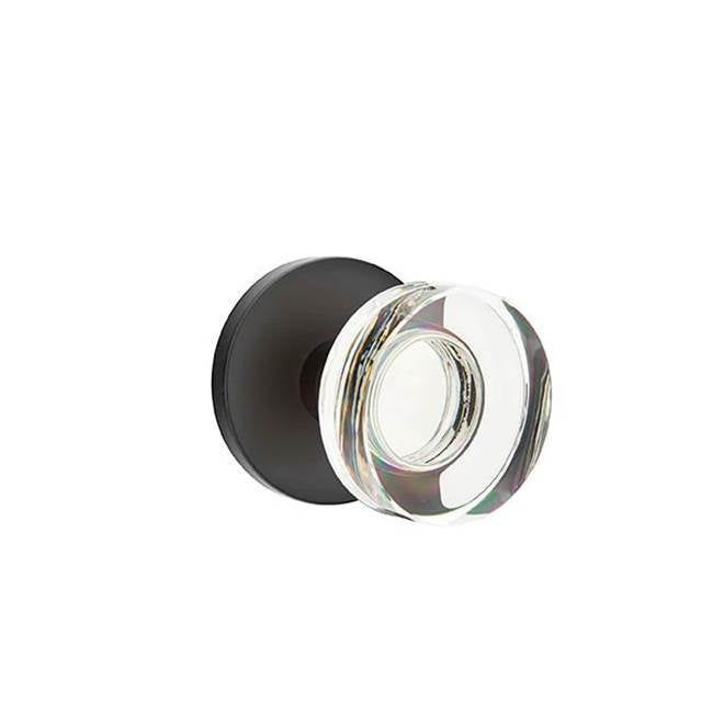 Emtek - Passage, Disk Rosette, Modern Disc Crystal Knob, US19 - Flat Black