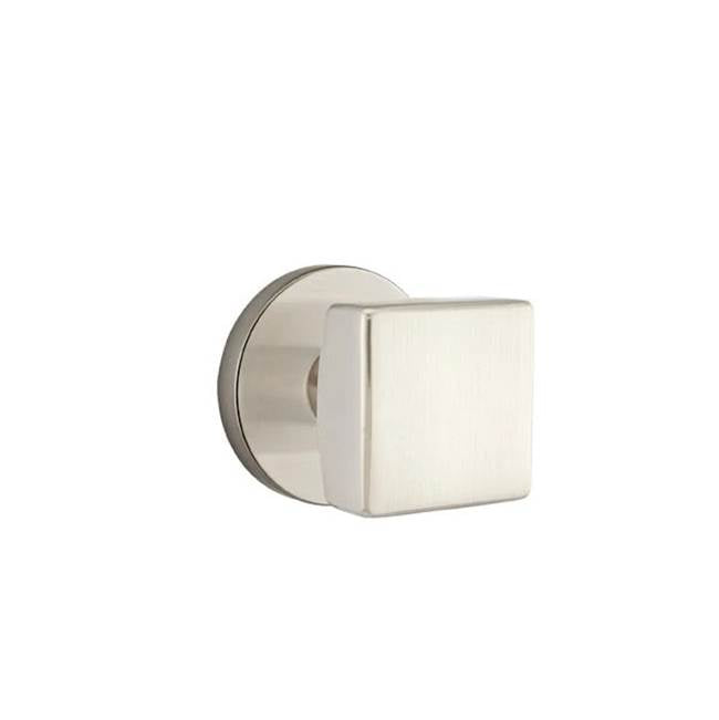 Emtek - Privacy, Disk Rosette, Square Knob, US15 - Satin Nickel
