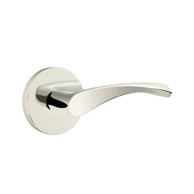 Emtek - Privacy, Disk Rosette, Triton Lever, LH, US14 - Polished Nickel