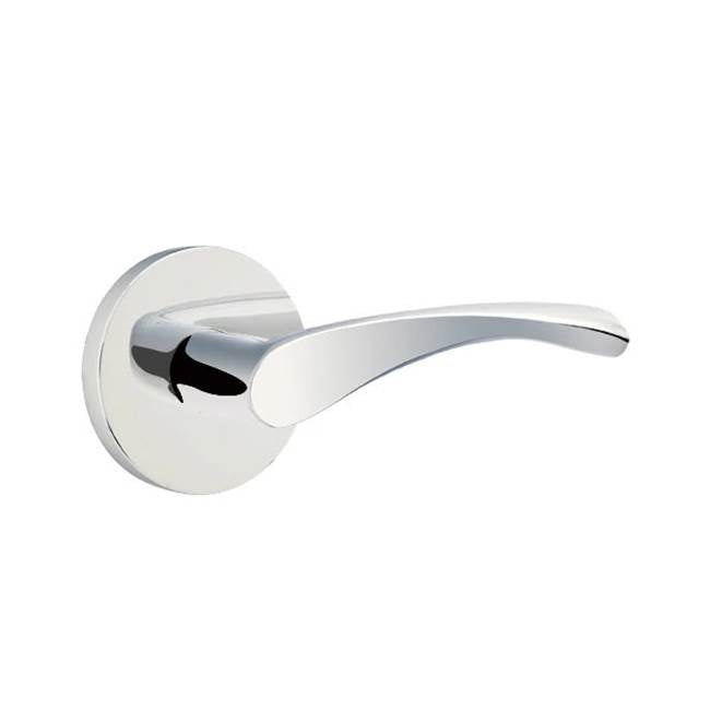 Emtek - Privacy, Disk Rosette, Triton Lever, RH, US26 - Polished Chrome