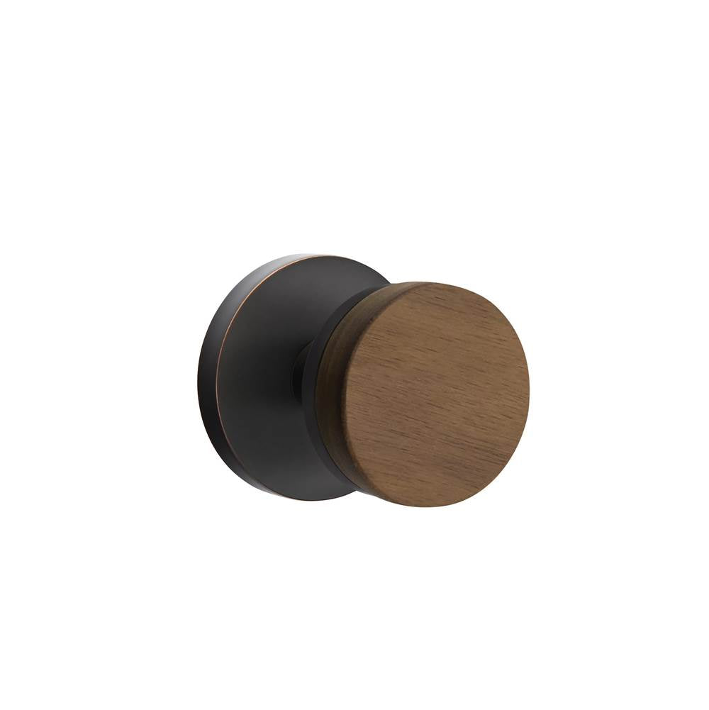 Emtek - Select Dummy, Disk Rosette US10B, Conical Stem US10B, Dark Walnut Knob - Oil Rubbed Bronze