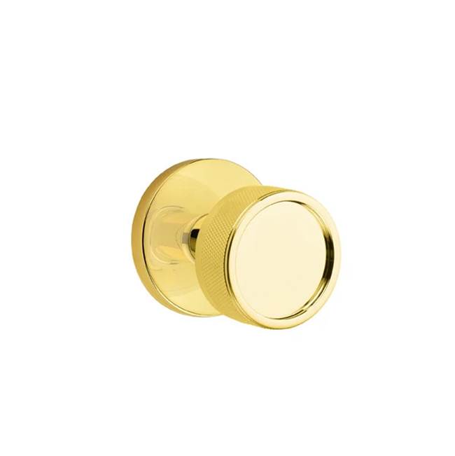 Emtek - Privacy, Disk Rosette US3NL, Conical Stem US3NL, Knurled Knob US3NL - Unlacquered Brass